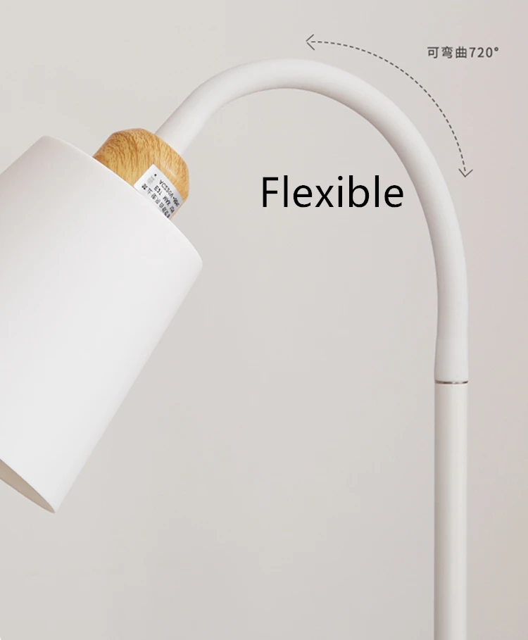 Современная Напольная Лампа из черно-белого дерева в скандинавском стиле