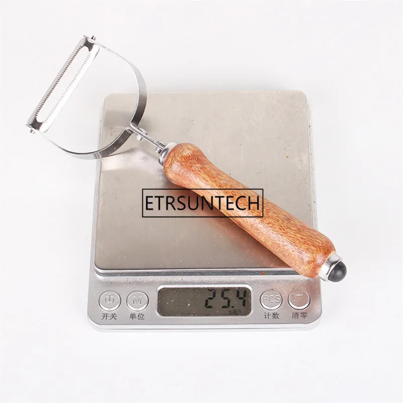 

Multi-functional Fruit Planer Potato Scraping Knife Cooking Wooden Handle Stainless Steel Peeling Knife Apple Peeler Kitchen
