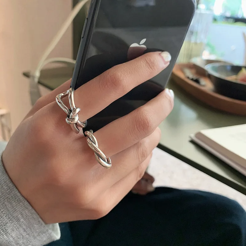 

Женский браслет в ретро стиле, серебро 925 пробы, простой открытый персонализированный браслет, кольцо, ювелирные изделия для вечеринок, пода...