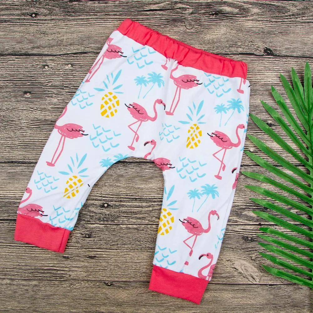 2018 новый список трендовой детской одежды Фламинго комплект для новорожденных с