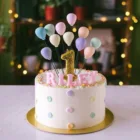 5 шт. Сделай Сам торт День рождения мягкий глиняный воздушный шар торт Топпер День Рождения Декор детский воздушный шар Свадьба 1-й торт воздушный шар