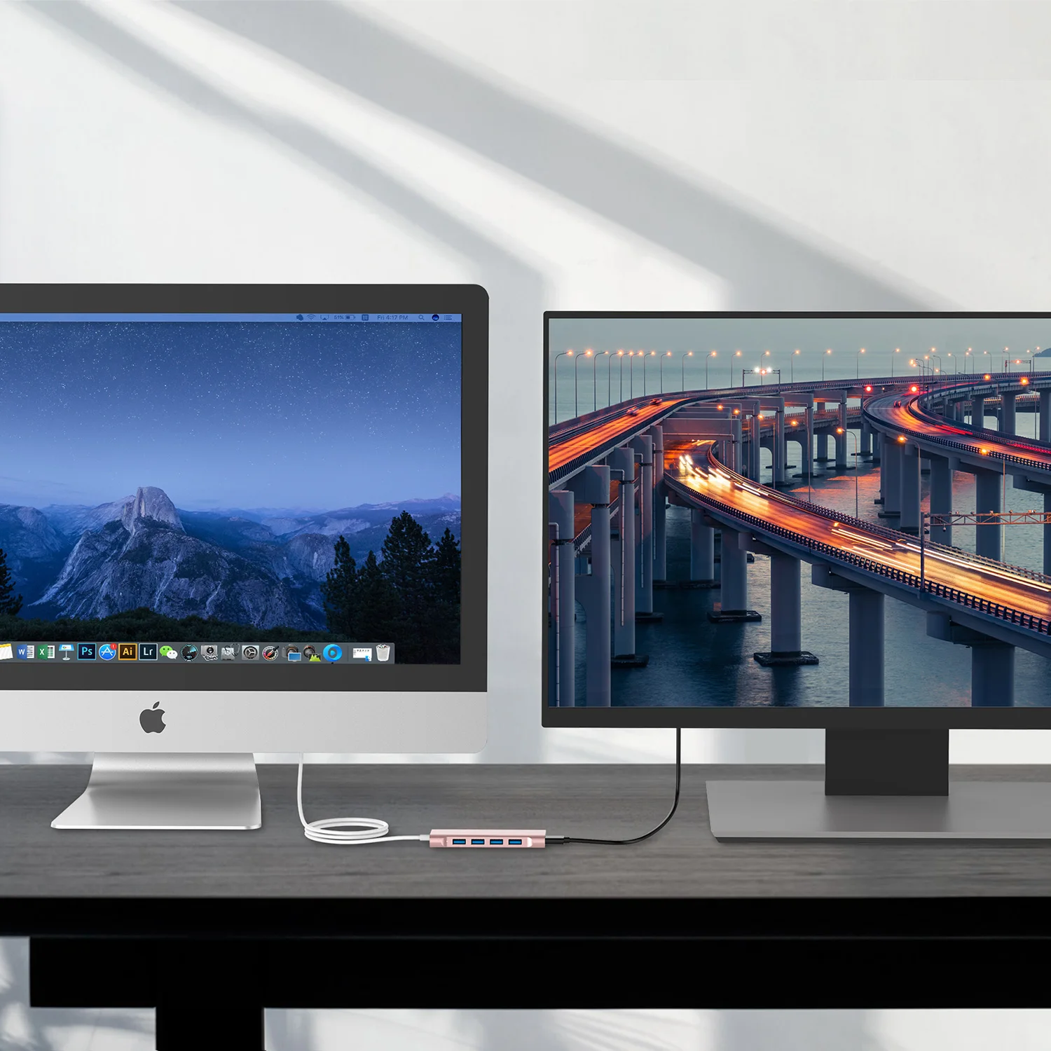 Многопортовый концентратор с длинным кабелем типа c 4K HDMI 4 USB 3 0 зарядный адаптер C