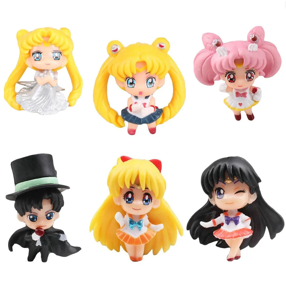 Аниме брелок для ключей фигурки героев Сейлор Мун принцесса галяция кристалл