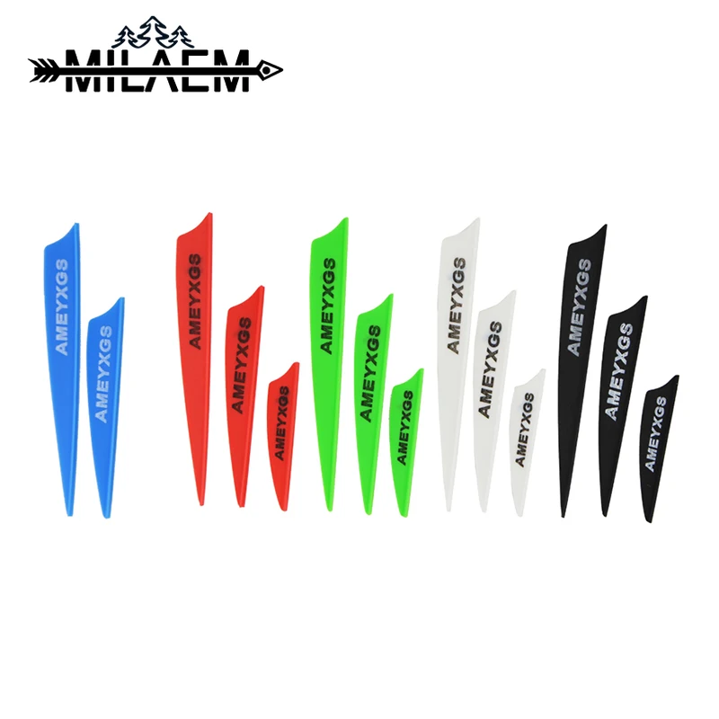 

50pcs Archery Arrow Feather 2inch 3inch 4inch Rubber Fletching Colorful Arrow Vanes For Fiberglass Carbon Arrows Accessories