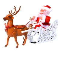 2020 new christmas gifts decoration home music singing christmas old man car child christmas toy