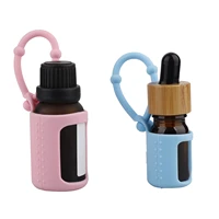 wholesale 6 colors 15105ml essential oil bottle silicone sleeve roller spray bottle protective cover essential oil tool