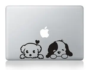 GOU11 -- милый щенок два маленьких наклейка с собакой для Apple Macbook Pro Air retina виниловая