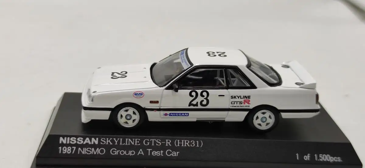 Kyo sho 1:43 NISSAN SKYLINE GTS-R HR31 1987 NISMO GROUP Alloy model car Metal toys for childen kids diecast gift | Игрушки и хобби