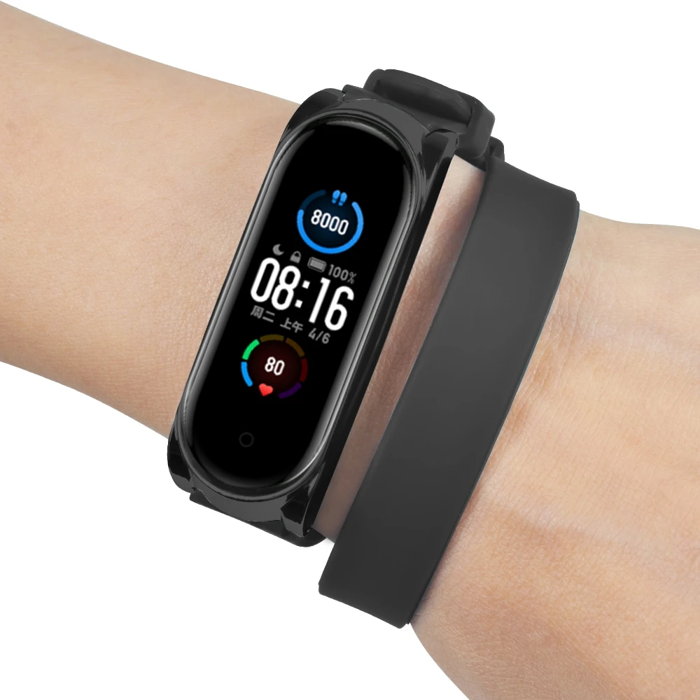 Ремешок для mi band 5 спортивный браслет длинный силиконовый сменный Браслет Xiaomi Mi