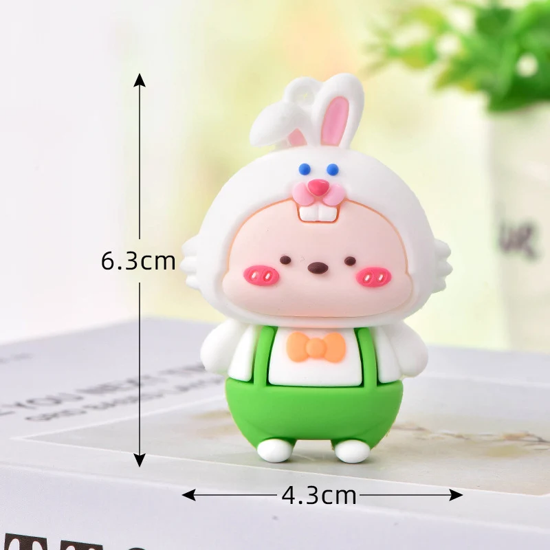 

1PC New Creative Cute Rabbit Decor Mini Hare Animal Figurine RResin Craft Mini Bunny Garden Ornament