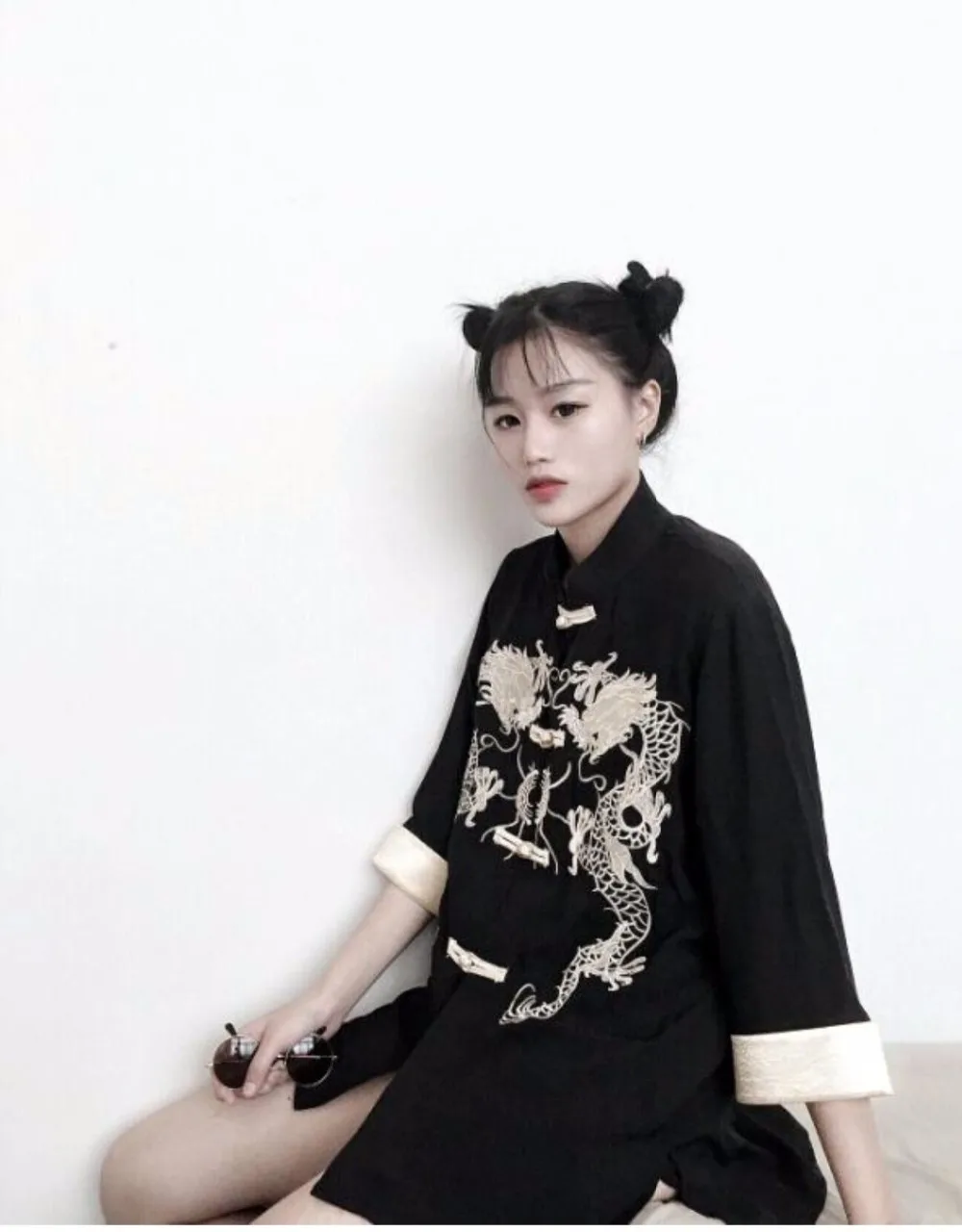 Традиционные японские кимоно кардиган женский Вышивка Дракон Ретро Hanfu Tang набор японское кимоно юката азиатская одежда SL1318