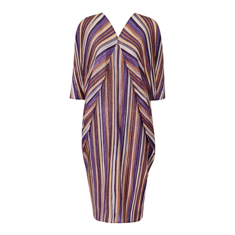 

Large slim waist V-neck short sleeve dress women 2020 summer new bat sleeve temperament A-line skirt women