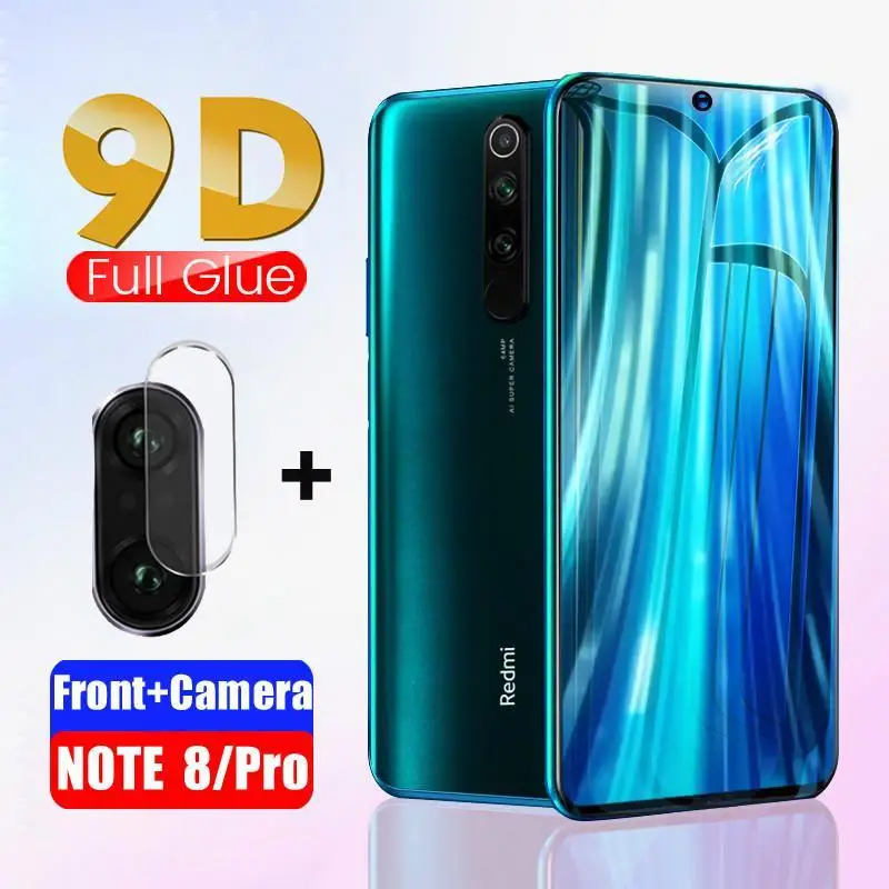 2 in1 9D Screen Protector For Redmi Note 8T Note8 Pro 8 8A Tempered Glass Back Camera Lens Film Xiaomi | Мобильные телефоны и