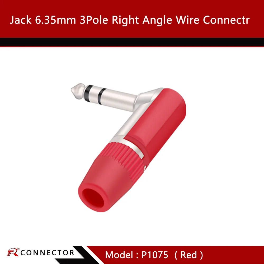 1PC 3PIN 6.35mm Jack Speaker Microphone Plug 3 Pole Mono Male Right Angle Guitar Adapter Connector | Обустройство дома
