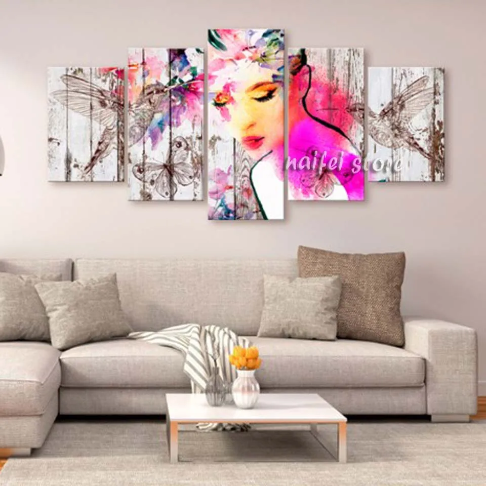 

Cross Stitch Diamond Painting Goddess Of Spring Full Square Round Diamond Embroidery Butterfly Birds Girl Pictures Handicrafts