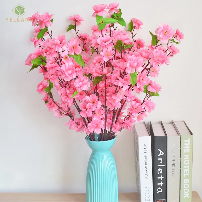 

Artificial Flowers Peach Blossom Non-woven Fabrics Flower Branch Bedroom Dining Table Shopping Mall Office Bar Decoration