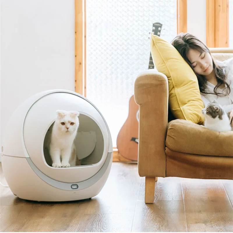 

Fully Enclosed Automatic Cat Litter Box Anti-splashing Smart Cats Toilet Electric Kitty Poop Shoveling Machine Deodorant Cleaner