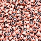 100 шт.лот 7 мм акриловые разделенные бусины овальной формы символы мира бусины для изготовления ювелирных изделий DIY шармы браслет ожерелье аксессуары #08