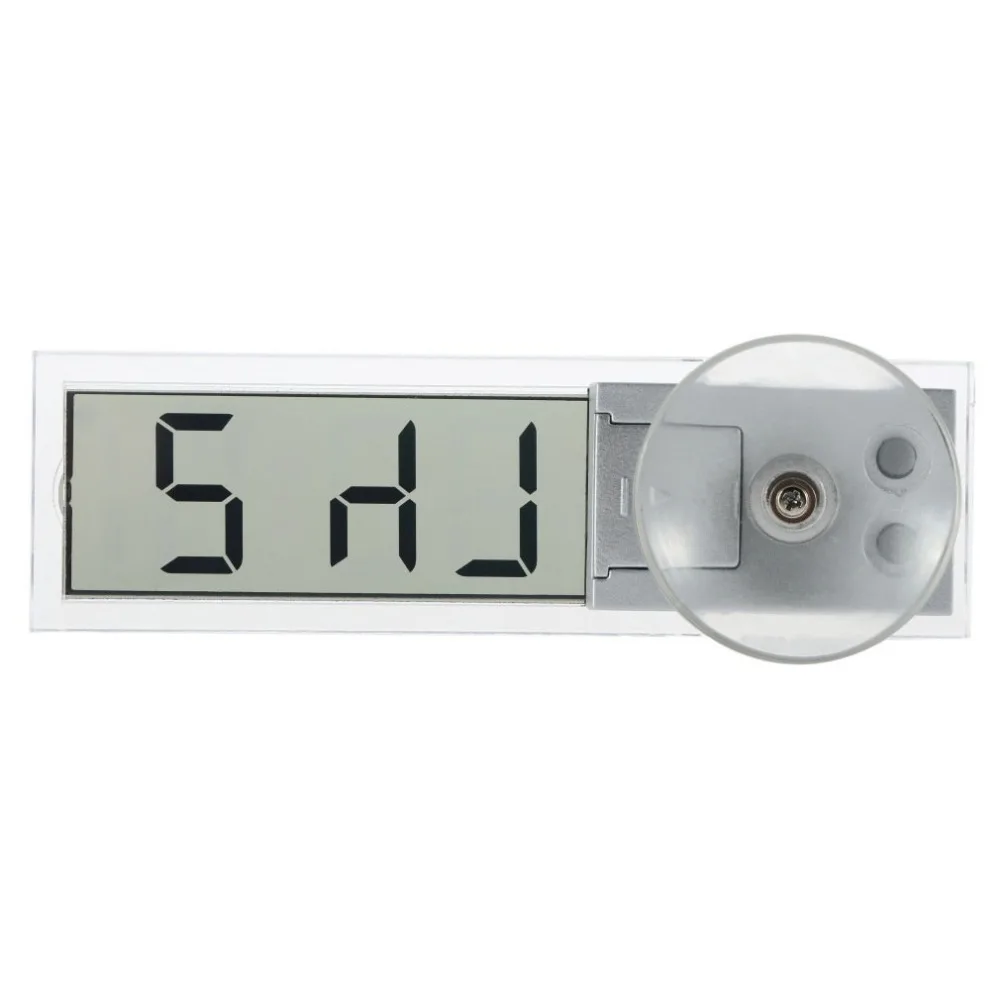 1pcs Light Weight Durable Transparent Car Electronic Clock LCD Display Digital with Sucker Newest Watch | Дом и сад
