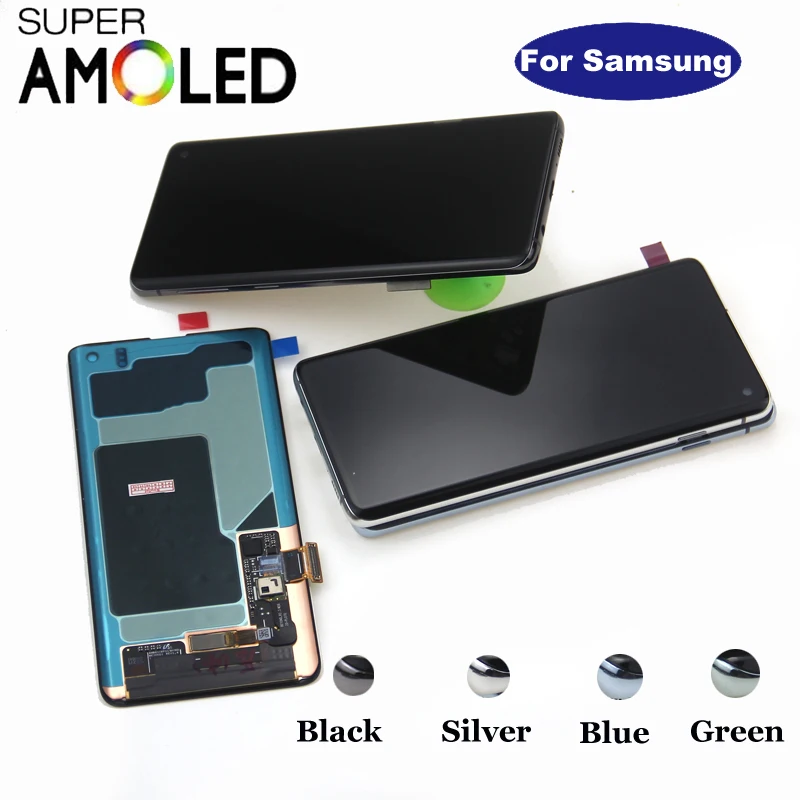Замена AMOLED LCD для SAMSUNG Galaxy S10 SM-G9730 G973F ЖК-дисплей дигитайзер сенсорный экран |
