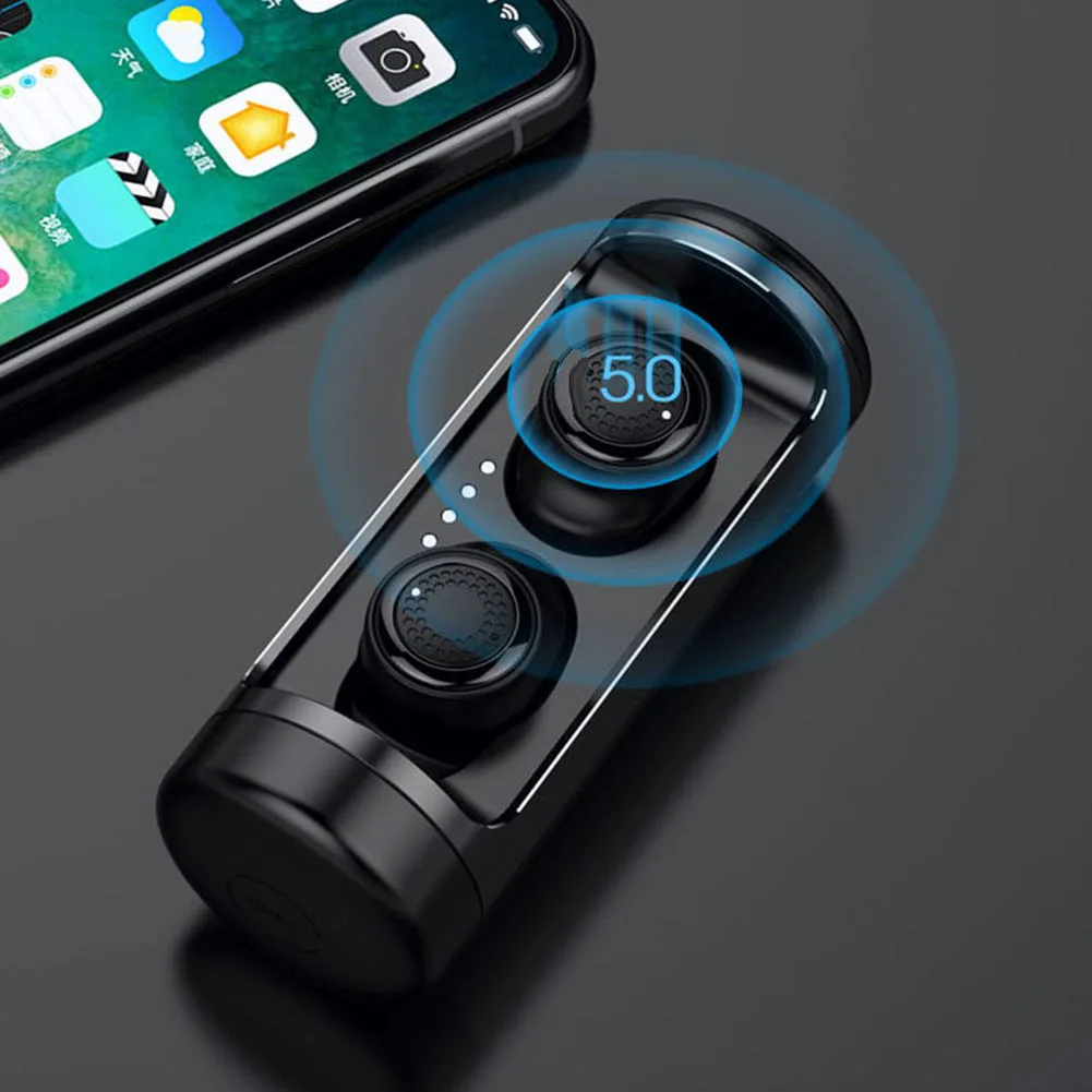 OVEVO спортивные водонепроницаемые TWS Bluetooth 5,0 наушники-вкладыши шумоподавление музыкальный наушник с зарядным устройством удобно носить