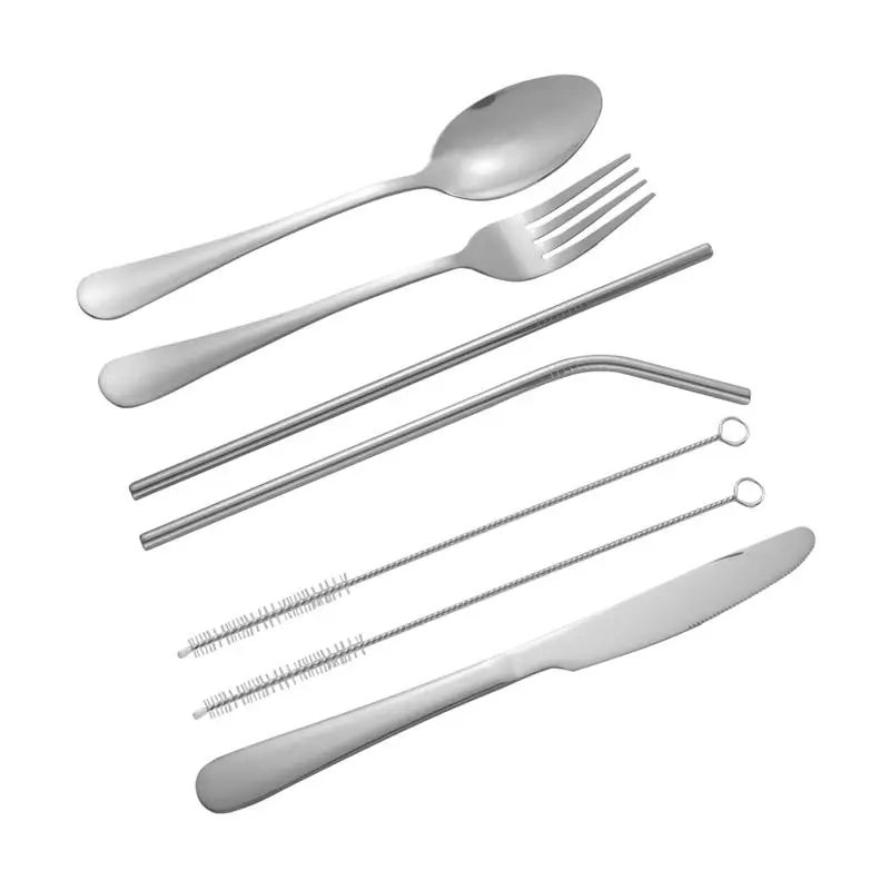 1 комплект из 6 предметов набор посуды нержавеющей стали для питьевой соломы