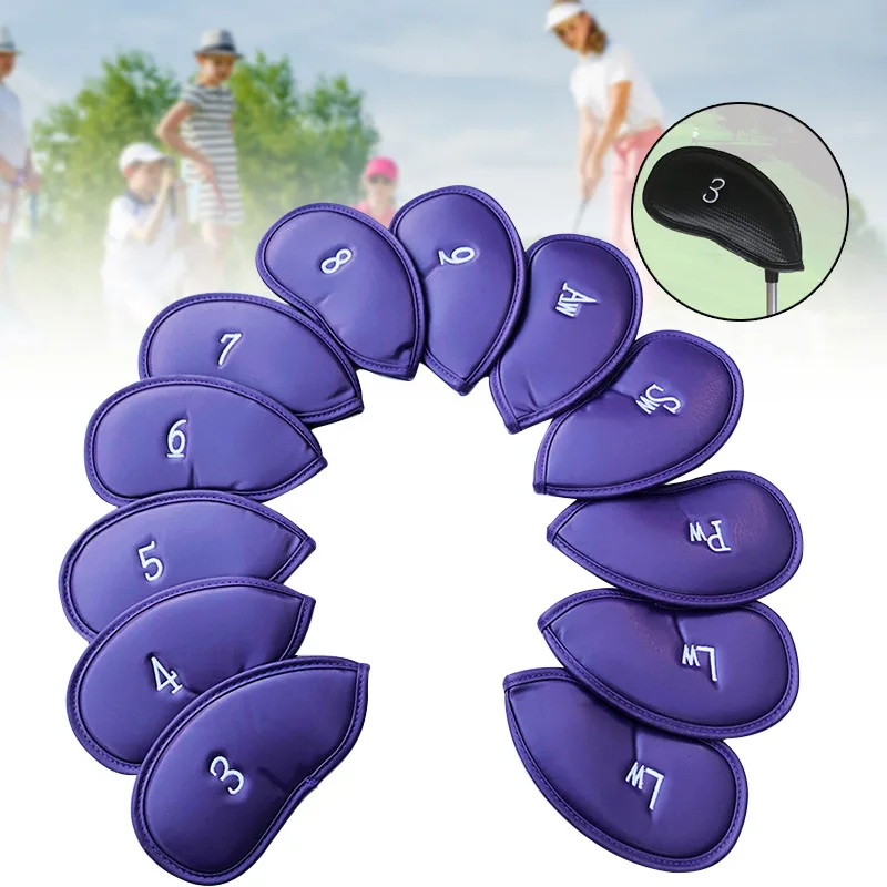

Hot Portable PU Leather Golfs Club Iron Head Covers Protector Golfs Head Cover Set Training Aids Gift for Golfer N66
