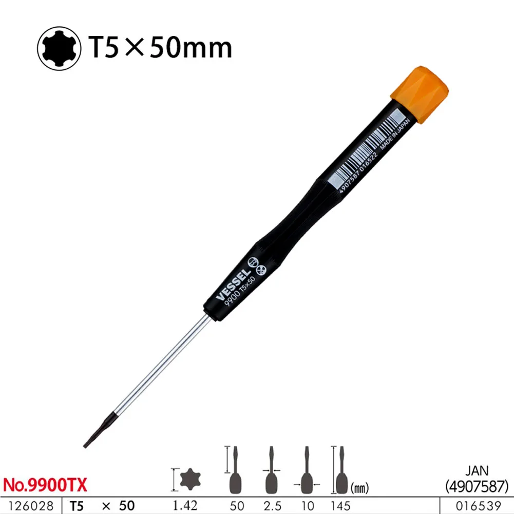 1 шт. оригинальный японский сосуд 9900TX Torx отвертка ремонт ручные инструменты для T1