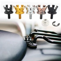 motorcycle imperial crown style seat bolt tab screw nuts mount knob cover for harley sportster dyna fatboy road king softail