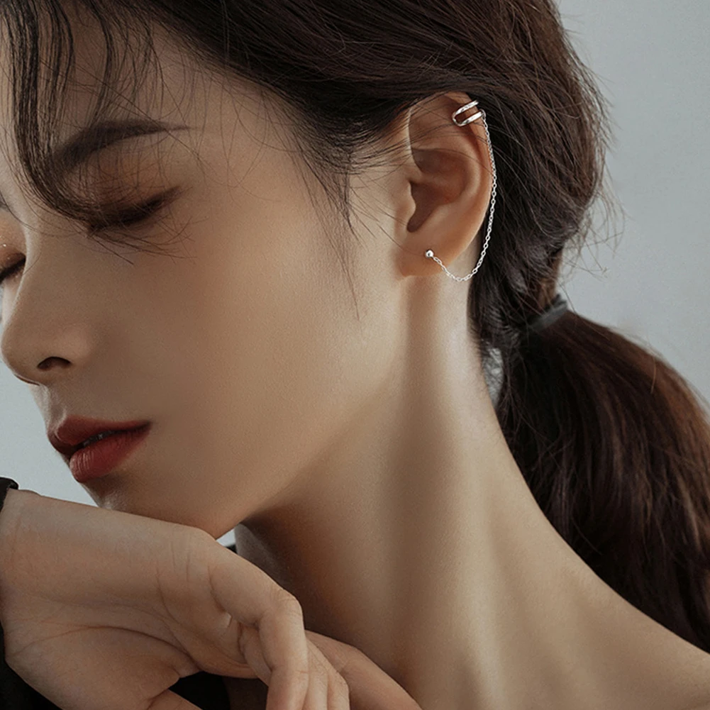 Серьги гвоздики Асимметричные Серебристые для мужчин и женщин украшения ушей в