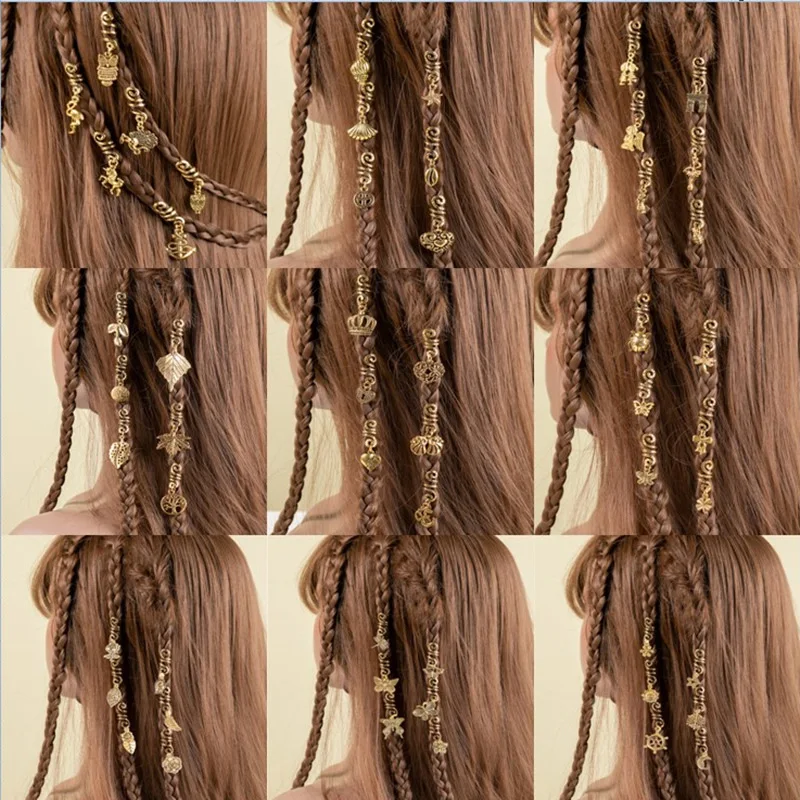 

6Pcs/Box Ladies Fashion Hair Accessories Ethnic Style Hair Bundle Dirty Braid Hair Accessories Dirty Braid Accessories