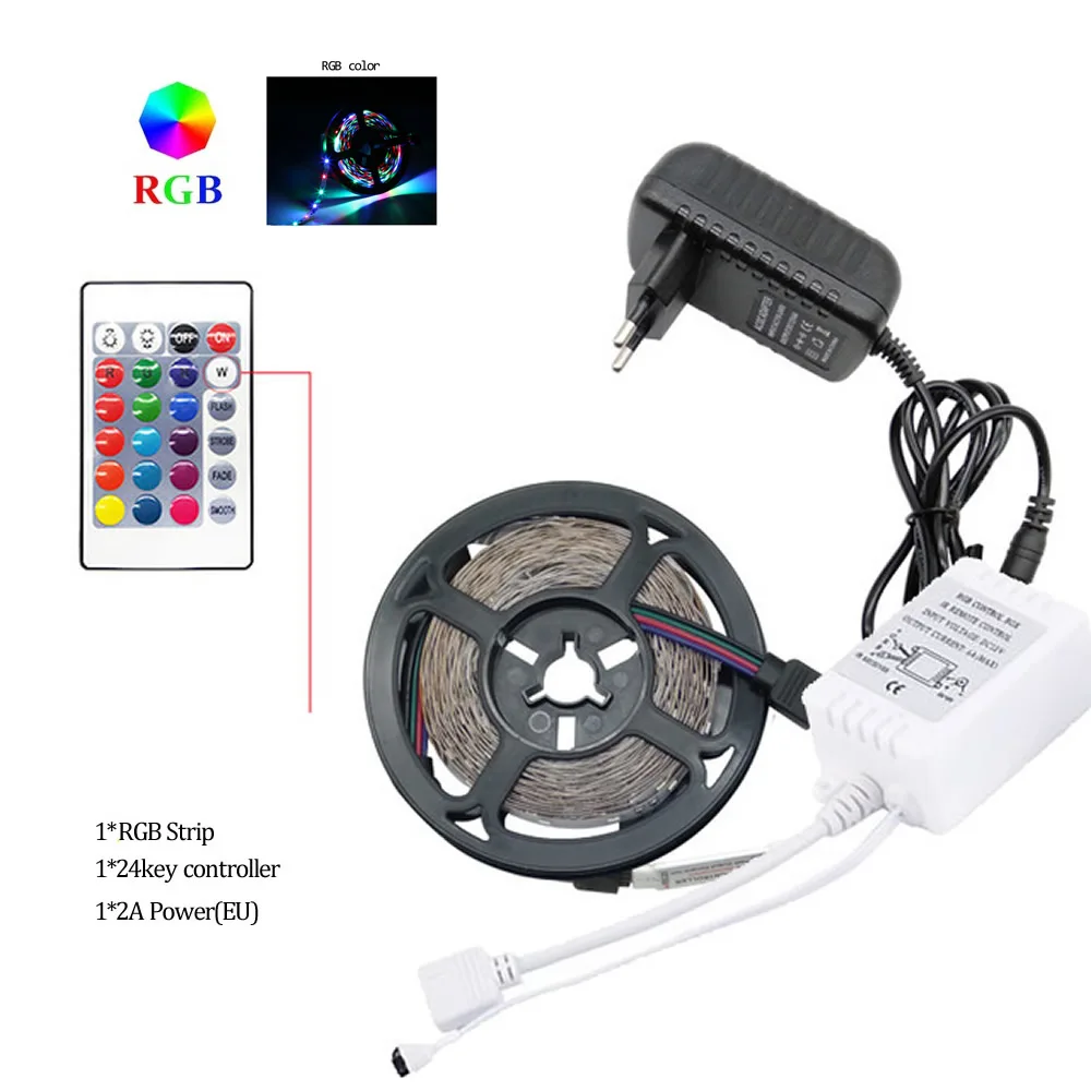 Гибкая светодиодная лента RGB Светодиодная 5 в с светильник SMD 2835 60 светодиодов/м м