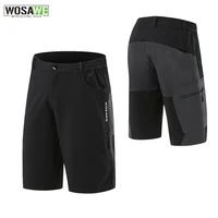 on sale wosawe cycling shorts mens baggy mtb shorts loose fit downhill bike shorts outdoor ciclismo multi pockets short pants