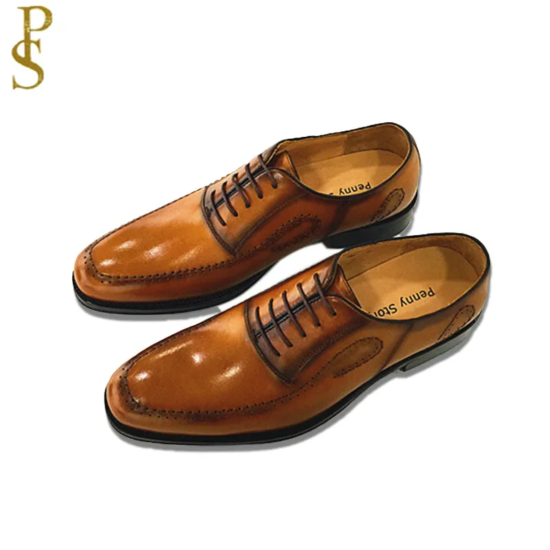 Новая модная Высококачественная коровья кожа персональная Мужская обувь из