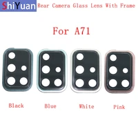 rear back camera lens glass with metal frame holder for samsung a71 a715f a51 a515f a31 a315f replacement repair spare parts