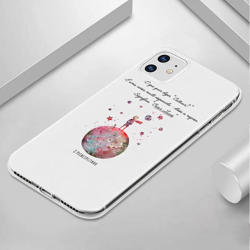 Силиконовый чехол The Little Prince fox для Apple iPhone 13 12 Mini 11 Pro XS Max X XR 6 6S 7 8 Plus 5 SE 2020 мягкий -