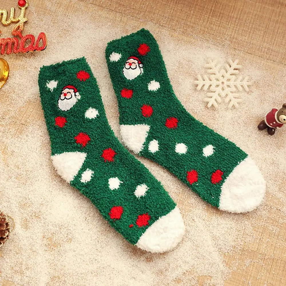 

Christmas Socks Women Print Funny Striped Socks Velvet Warm Winter For Christmas Gifts Calcetines Mujer Kerstsokken Dropship c