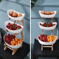 plastic fruit plate living room home three layer fruit plate snack plate creative modern dried fruit fruit basket candy dish