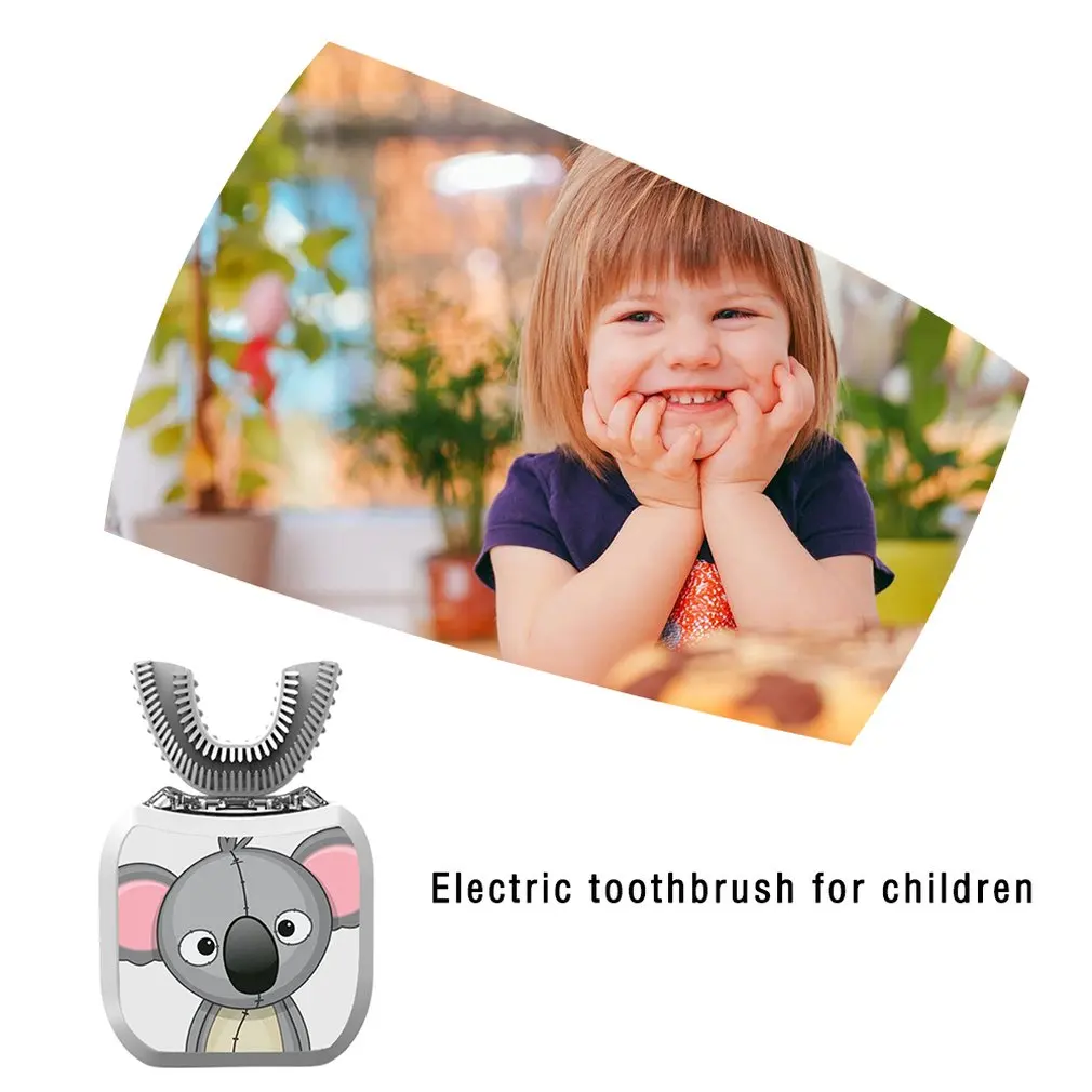 

Children's Electric Toothbrush U-shaped Smart Sonic Rechargeable Silicone Children's Electric Toothbrush