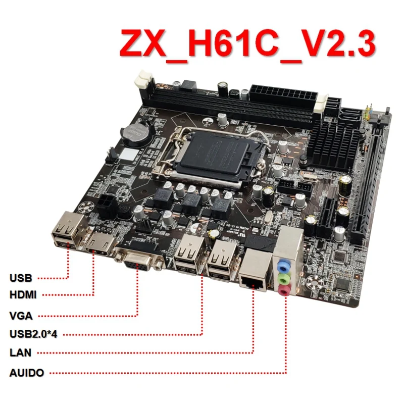 LGA1155 практичная материнская плата стабильная для H61 гнездо DDR3 ПАМЯТЬ