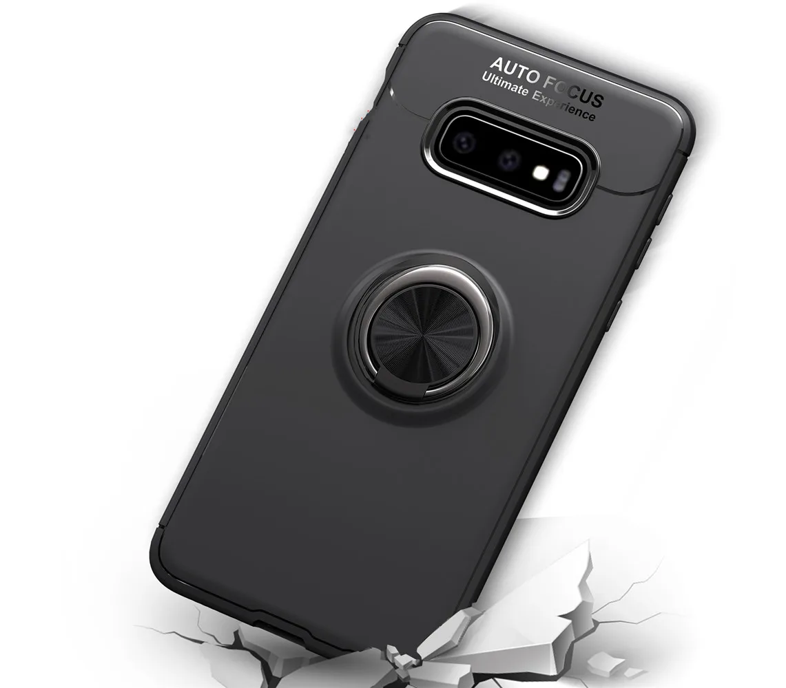 Shockproof Case For Samsung Galaxy S10 S10Plus S10E S10Lite 5G Soft Silicone Magnetic Finger Ring Phone Back Cover Shell|Бамперы| |