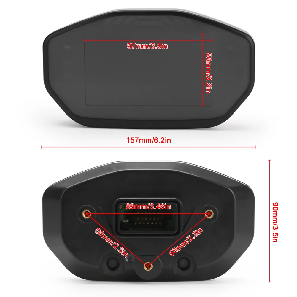 Универсальный тахометр с ЖК-дисплеем TFT спидометр одометр подходит для мотоцикла