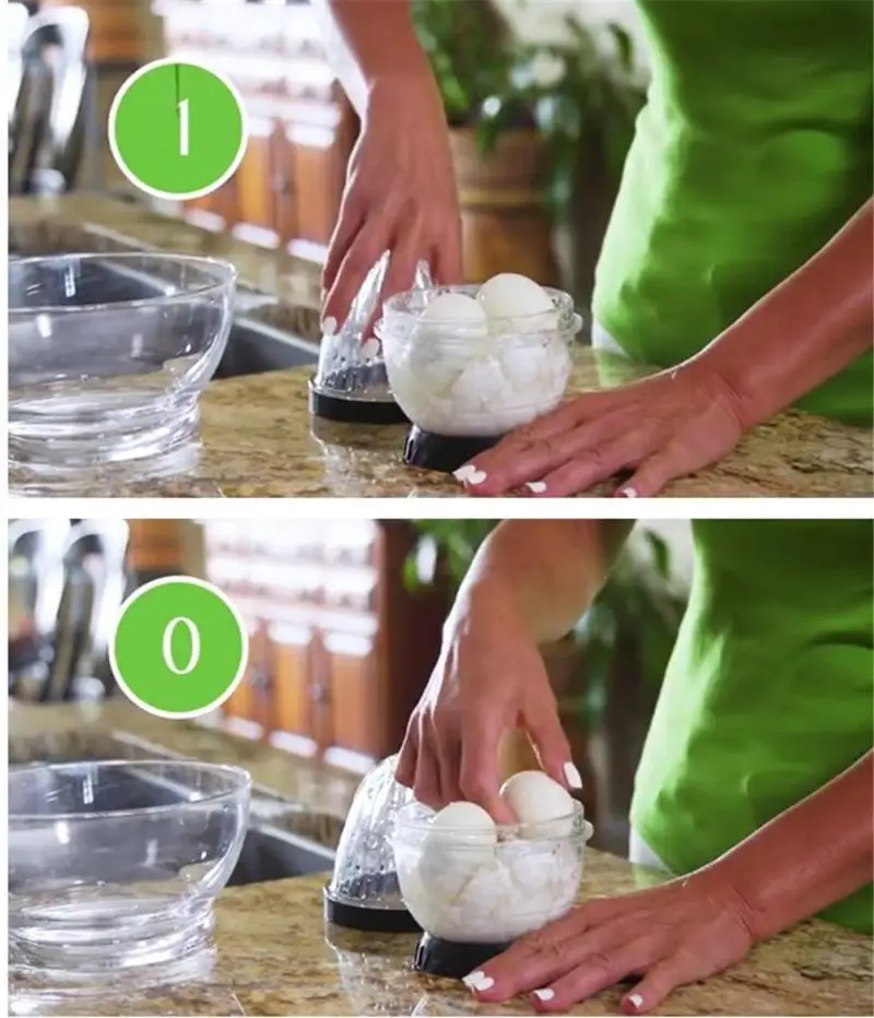 

Kitchen Gadgets Egg Shell Separator Egg Stripper Peeler Split Egg ShellJam Hand Crank Automatic Boiled Egg Peeler Egg Tool