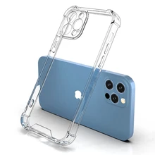 Thick Shockproof Silicone Phone Case on For iPhone 13 12 11 Pro Xs Max Camera Protection Case iPhone X Xr 6s 7 8 Plus Back Cover