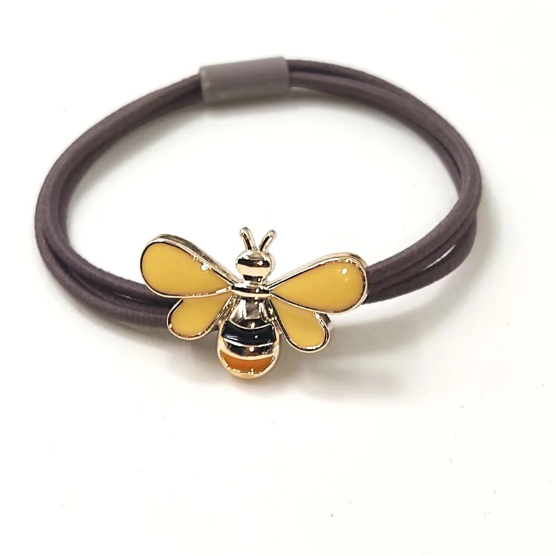 

1 шт. черные эластичные резинки для волос с мультяшными пчелами, игрушки для девочек, Танцевальная вечеринка, корейские креативные резинки д...