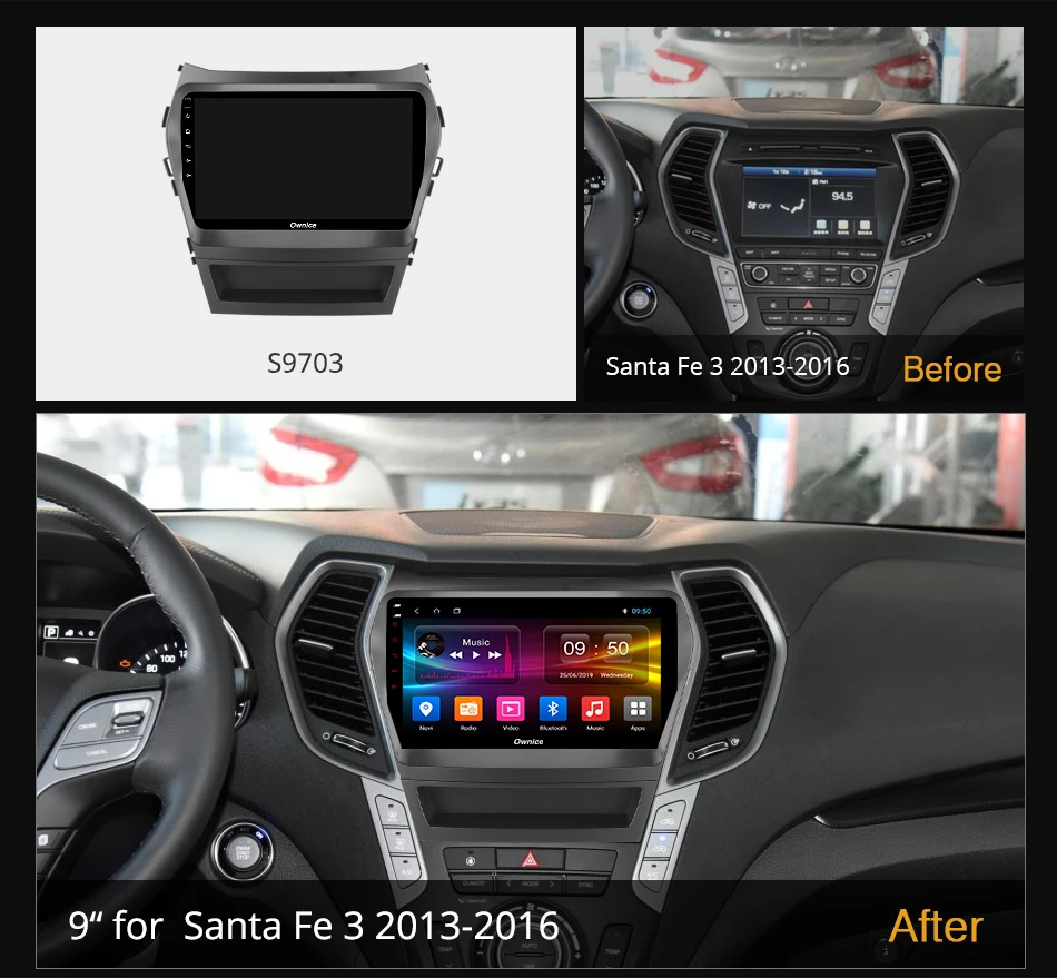 Ownice Android 10 0 автомобильный DVD-плеер для Hyundai Santa FE IX45 2015 2016 2017 SPDIF 4G DSP автомобильное