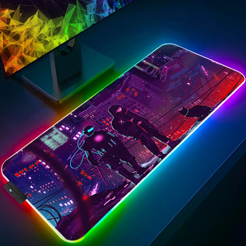 rgb large gaming mouse pad cyberpunks mousepad colorful computer pad desk mat keyboard pad for laptop notebook mouse pads free global shipping