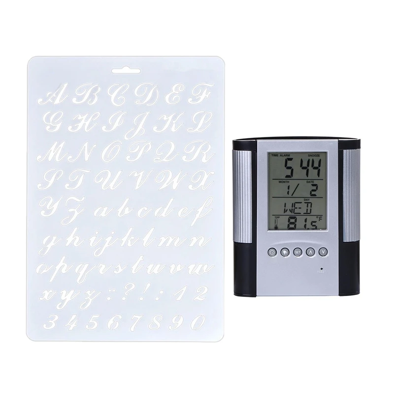 LCD настольная подставка для ручек карандаш контейнер с календарем Таймер