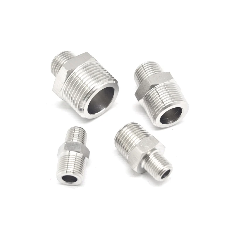 

Бесплатная доставка, 4 шт./лот, наружная резьба 304, шестигранная Соска из нержавеющей стали, фитинг для труб высокого давления, соединитель