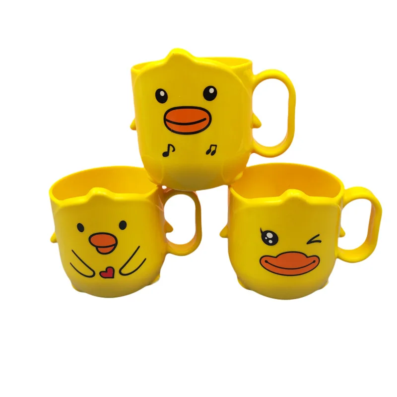 

Детская чашка для зубной щетки, симпатичная чашка для зубной щетки с маленькой желтой уткой, простая чашка для мытья, креативная пластикова...